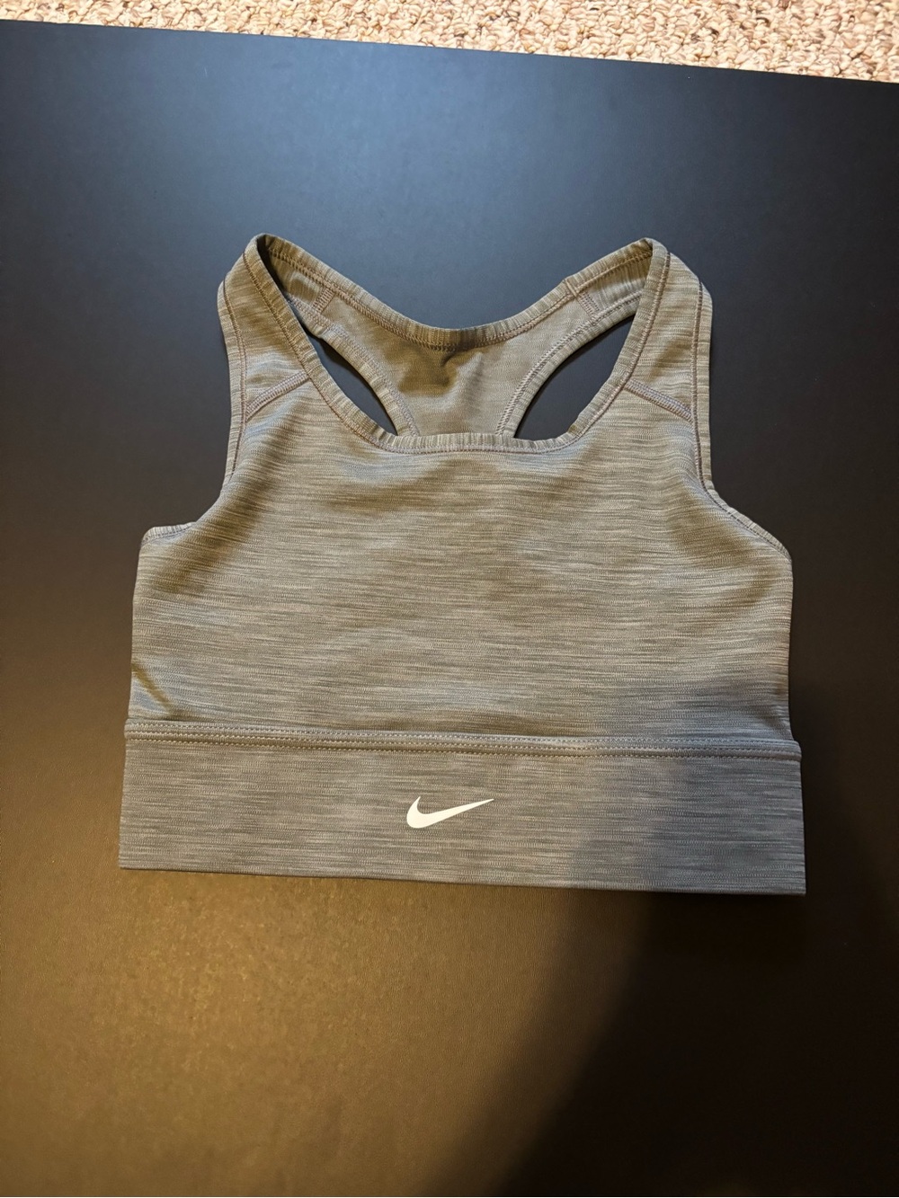 Nike Gray Seamless Racerback Sports Bra